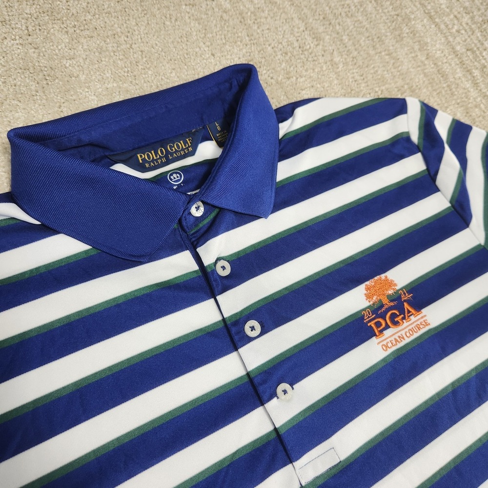 Ralph Lauren Performance Polo Men L PGA Ocean Course Big Pony Golf Shirt Wicking